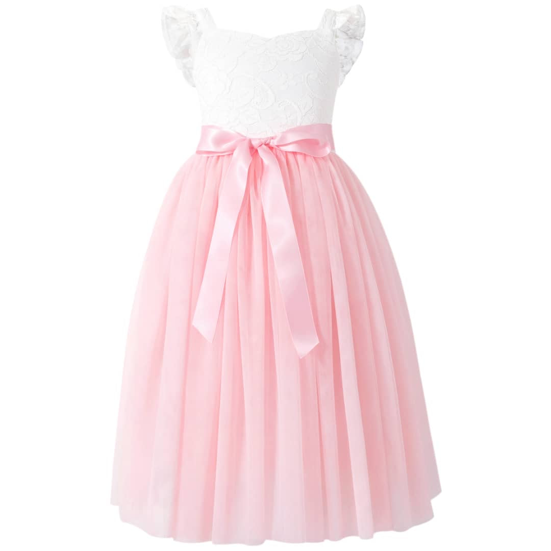 Girl's Pink Lace Tutu Dress