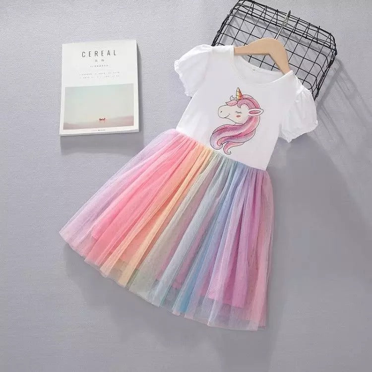 Rainbow Unicorn Tutu Dress