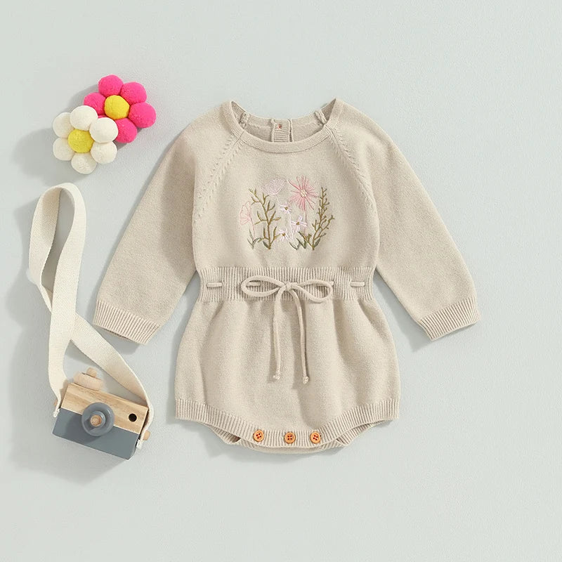 Floral Knitted Romper
