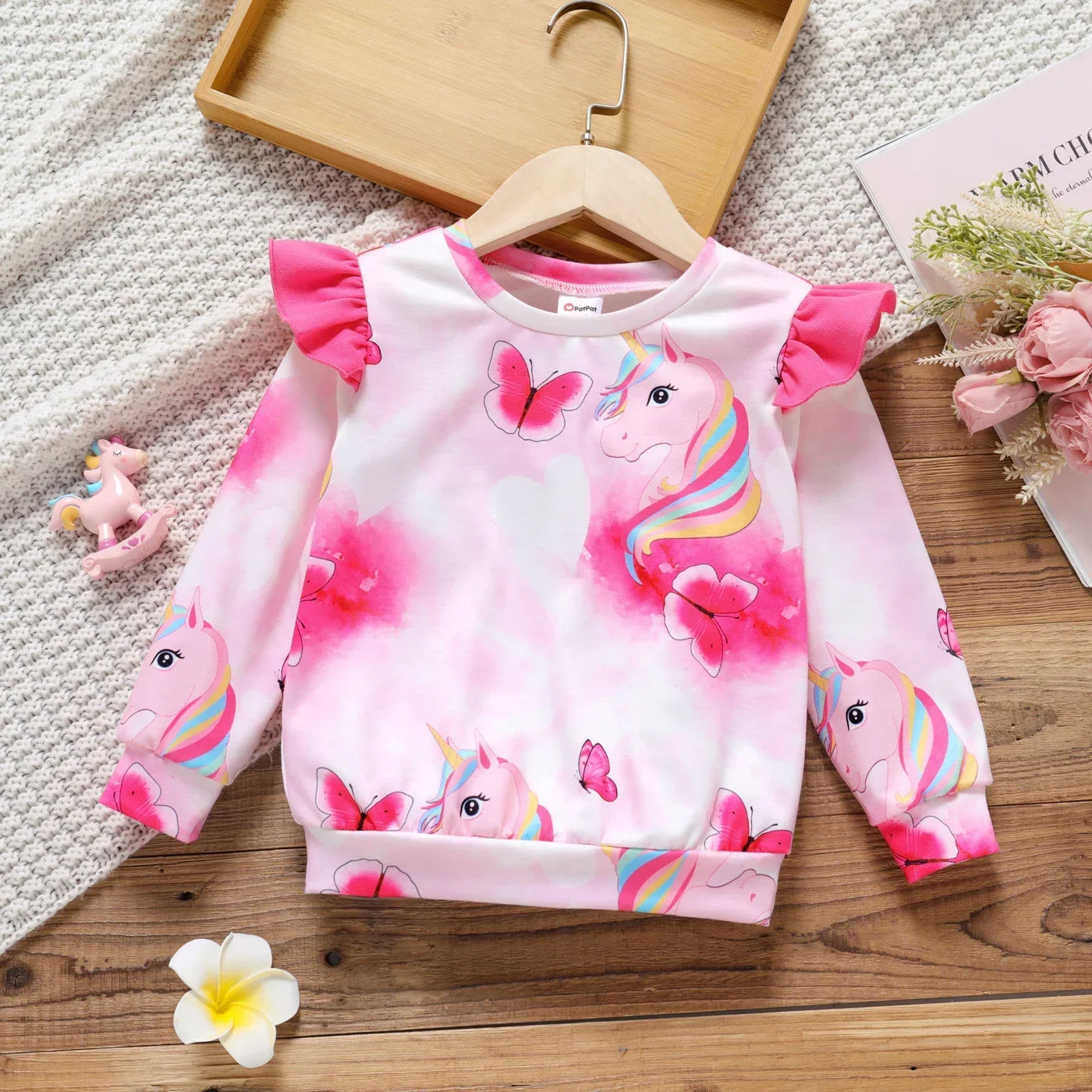 Pink Flutter Unicorn Top