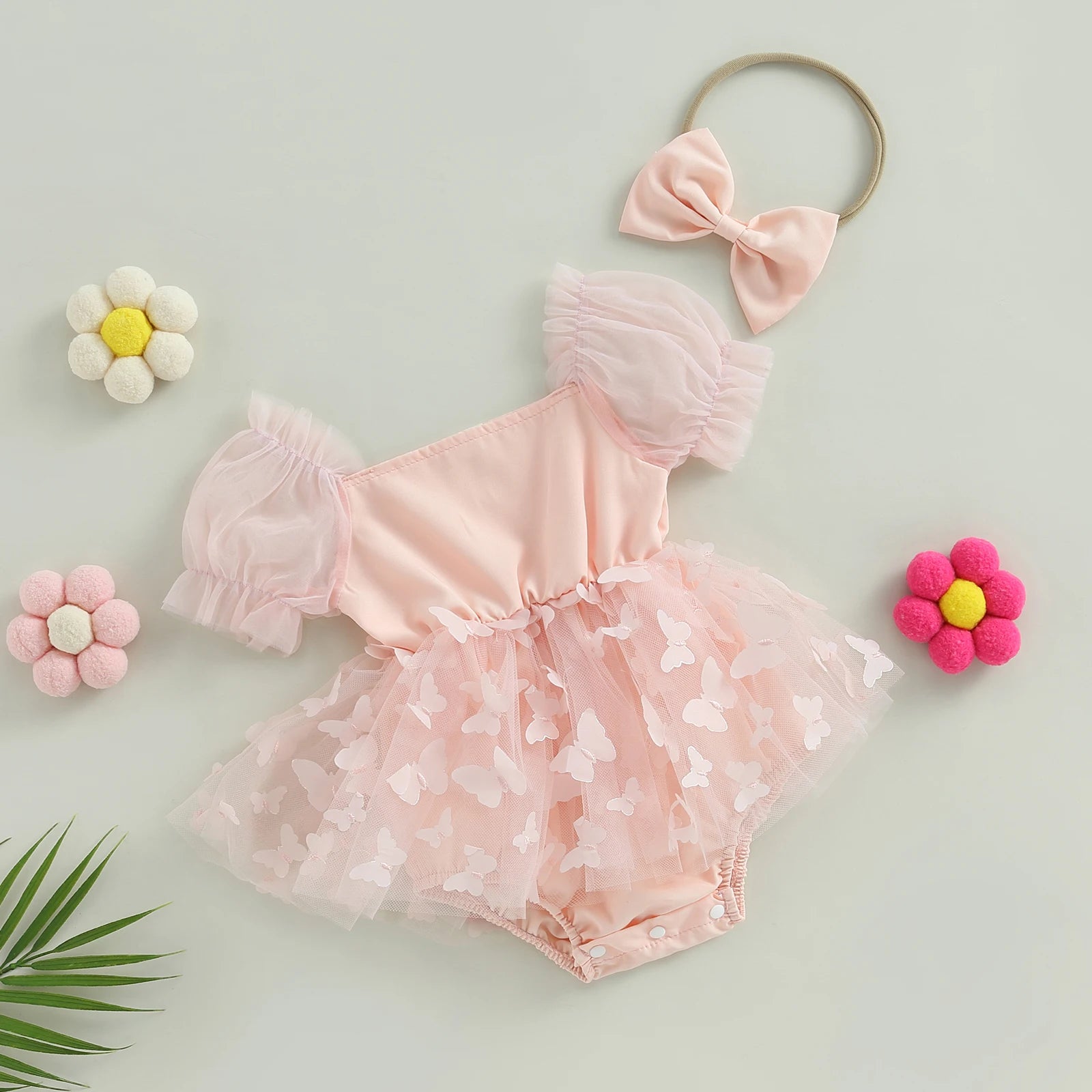 Figgy Romper with Bow Headband