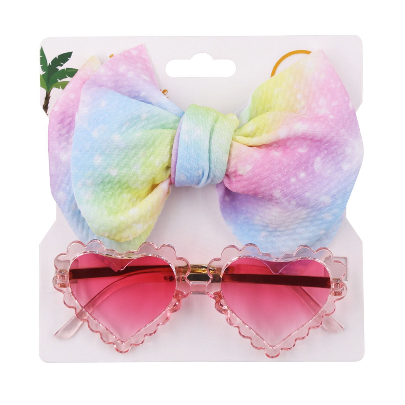 Head wear + Heart shaped glasses