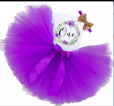 Birthday One Tutu Set-4 Colours