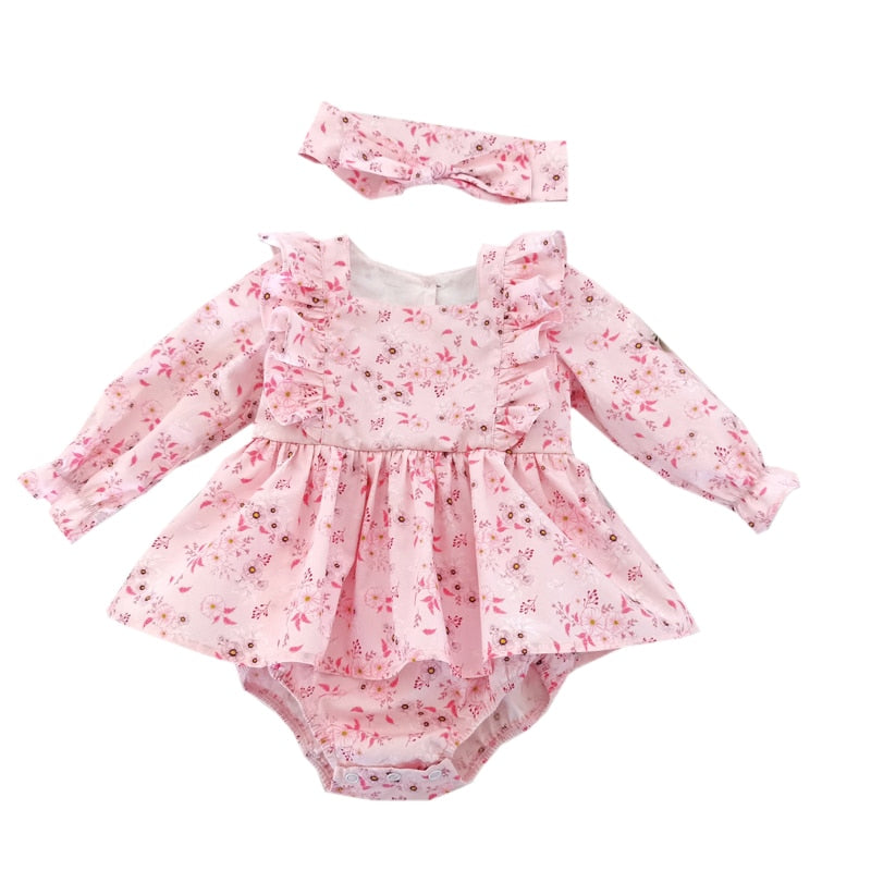Pink Lilly Long Sleeve Romper