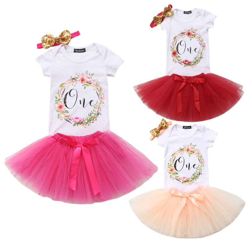 Birthday One Tutu Set-4 Colours