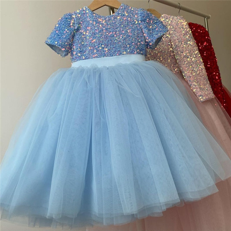Blue Sparkle Party Dress
