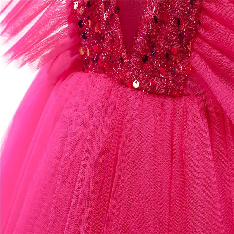 Hot Pink Sparkle Tulle Dress