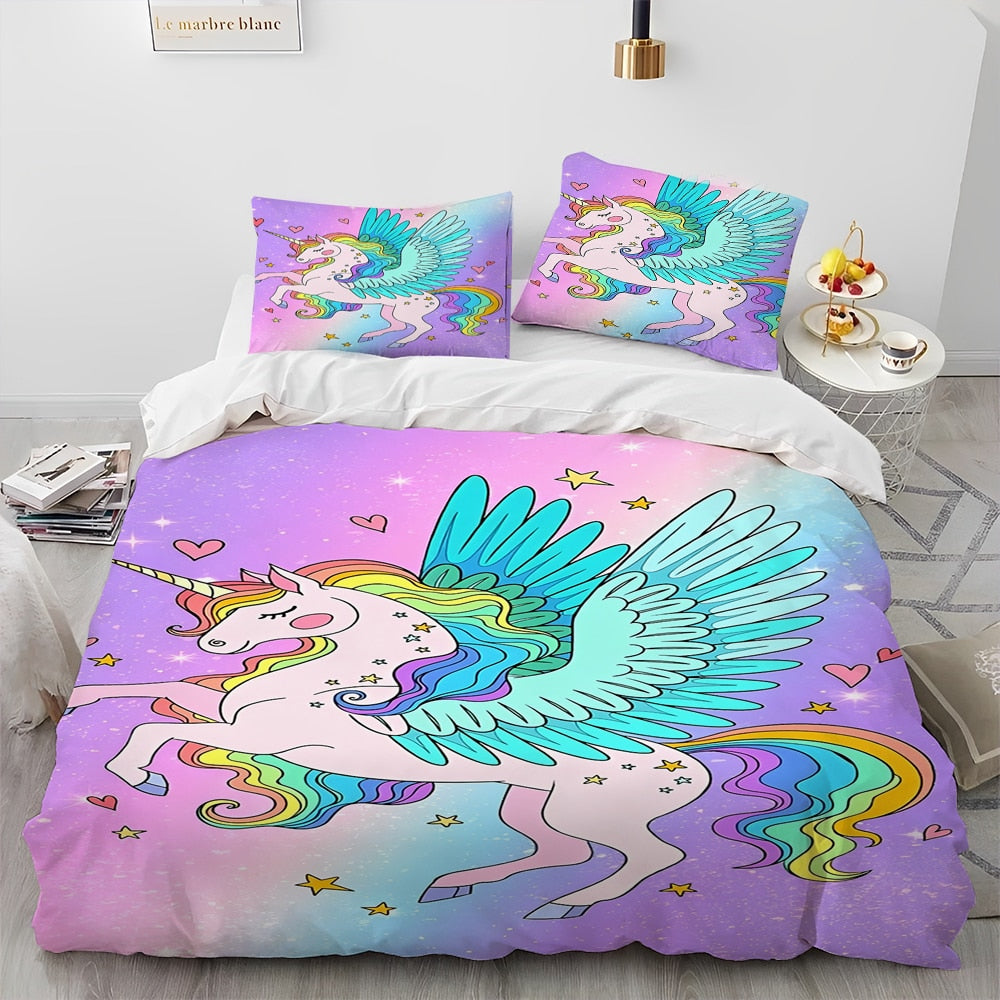 Lilac unicorn bedding deals