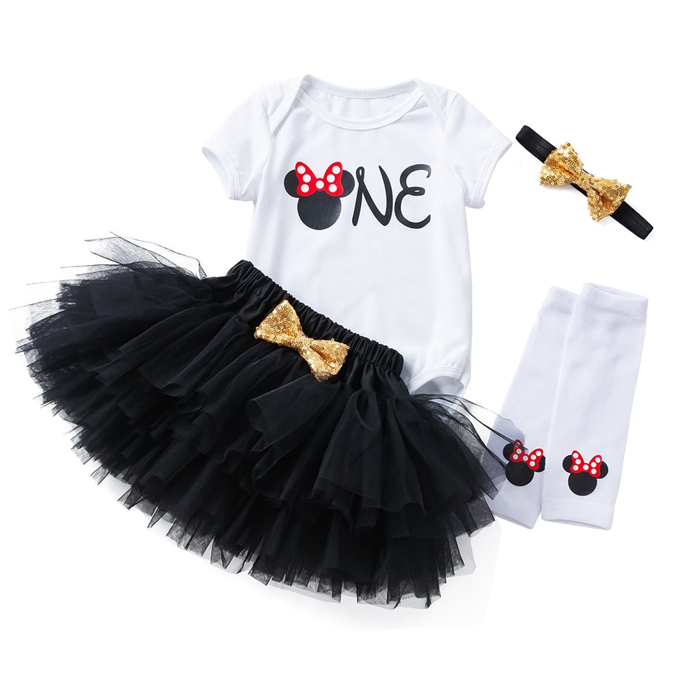 4 Pcs Minnie Birthday Dress