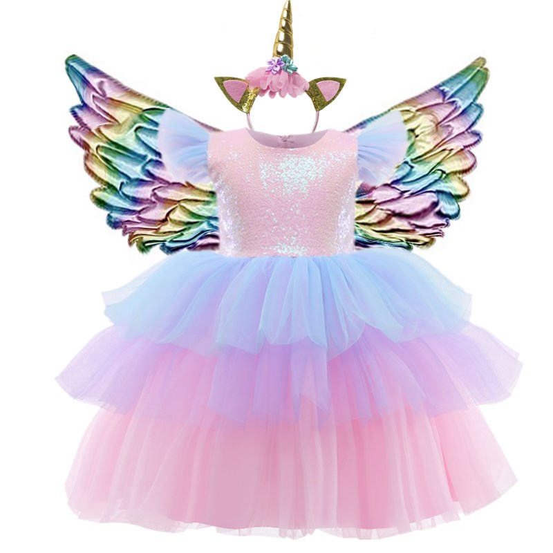 Rainbow Unicorn Dress and Accessories - Winter Rosie Boutique