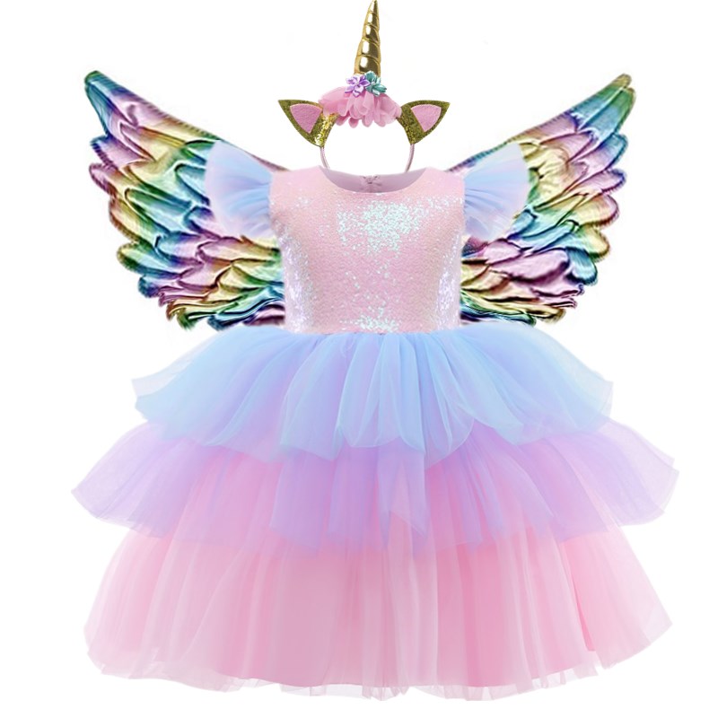 Rainbow Unicorn Dress and Accessories