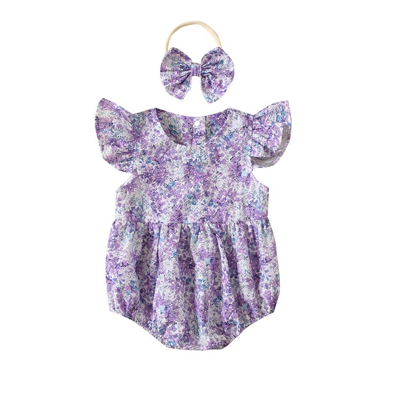 Purple Flutter Romper