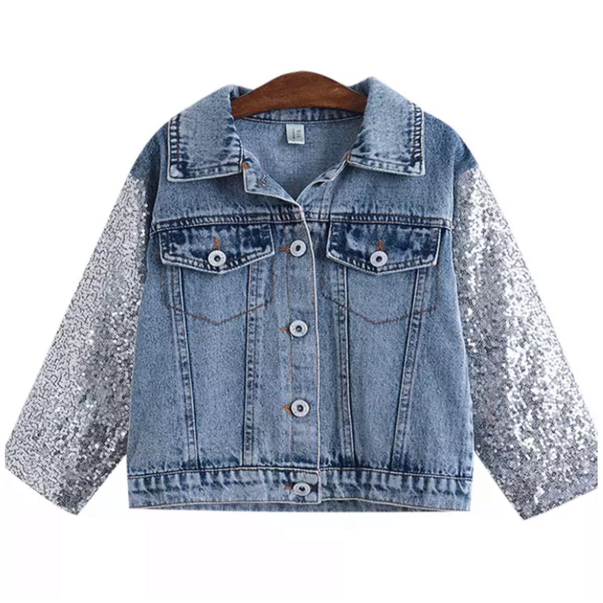 Sparkle Denim Unicorn Jacket