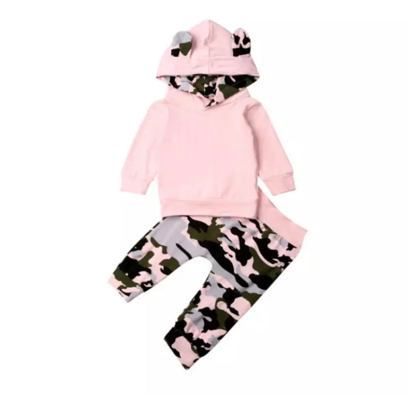 Pink Bear Camo Set