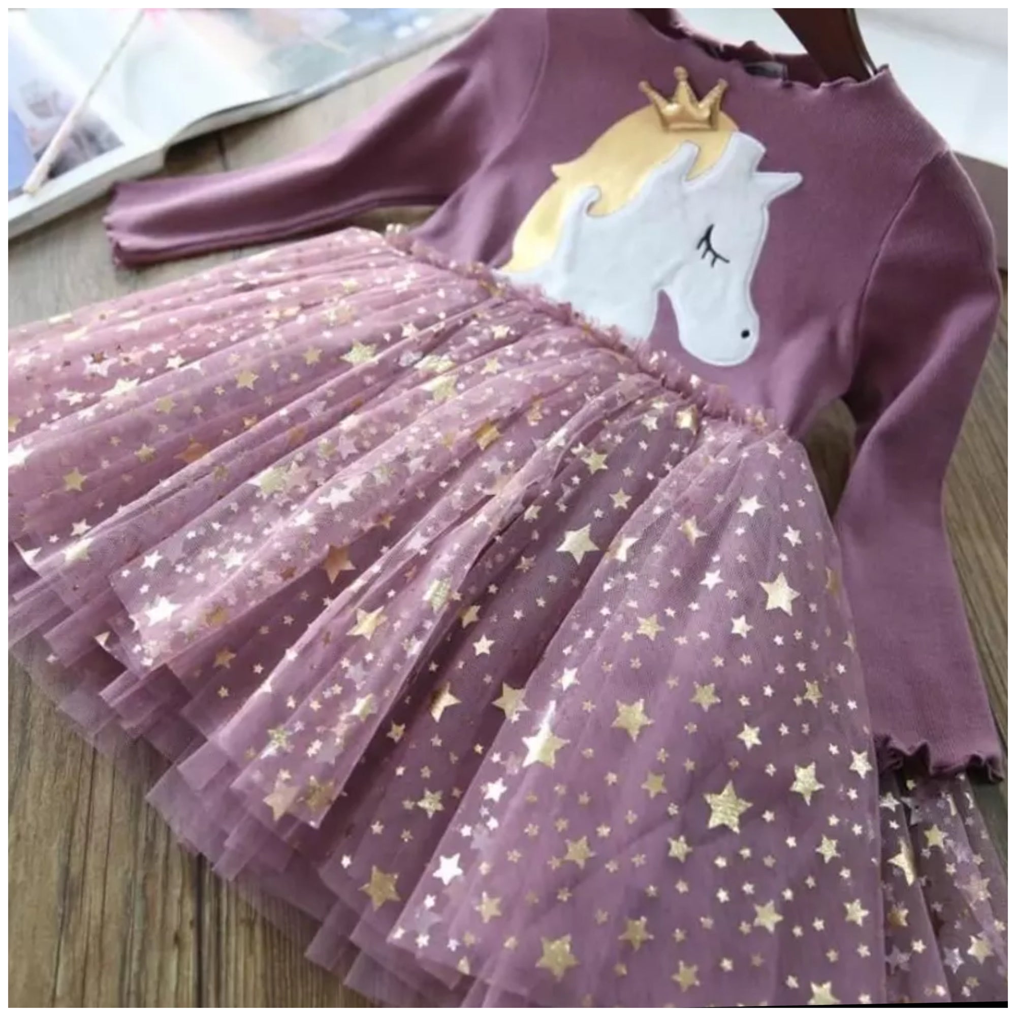 Long Sleeve Unicorn Tutu Dress