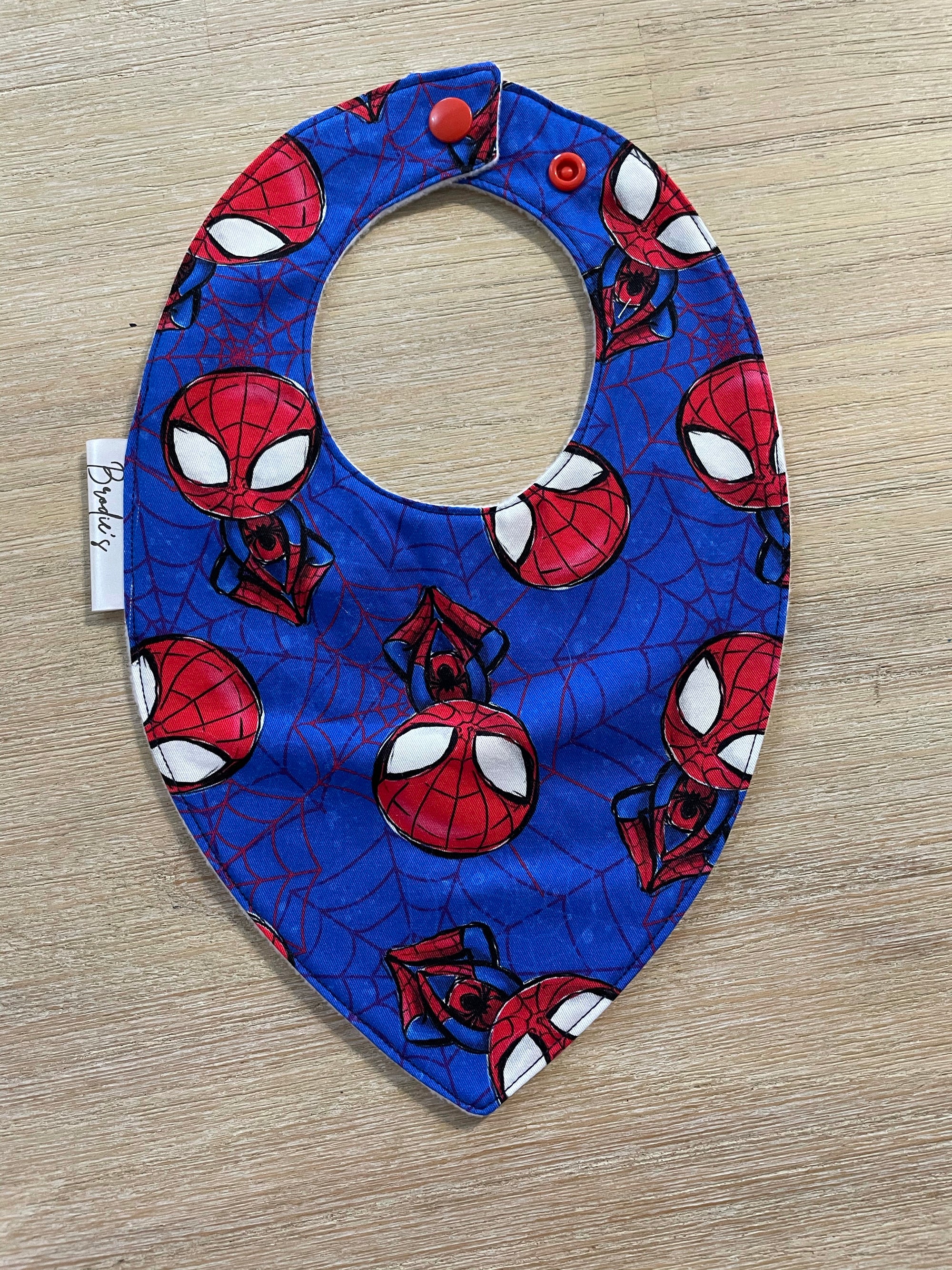 Handmade Spider-Man Bib