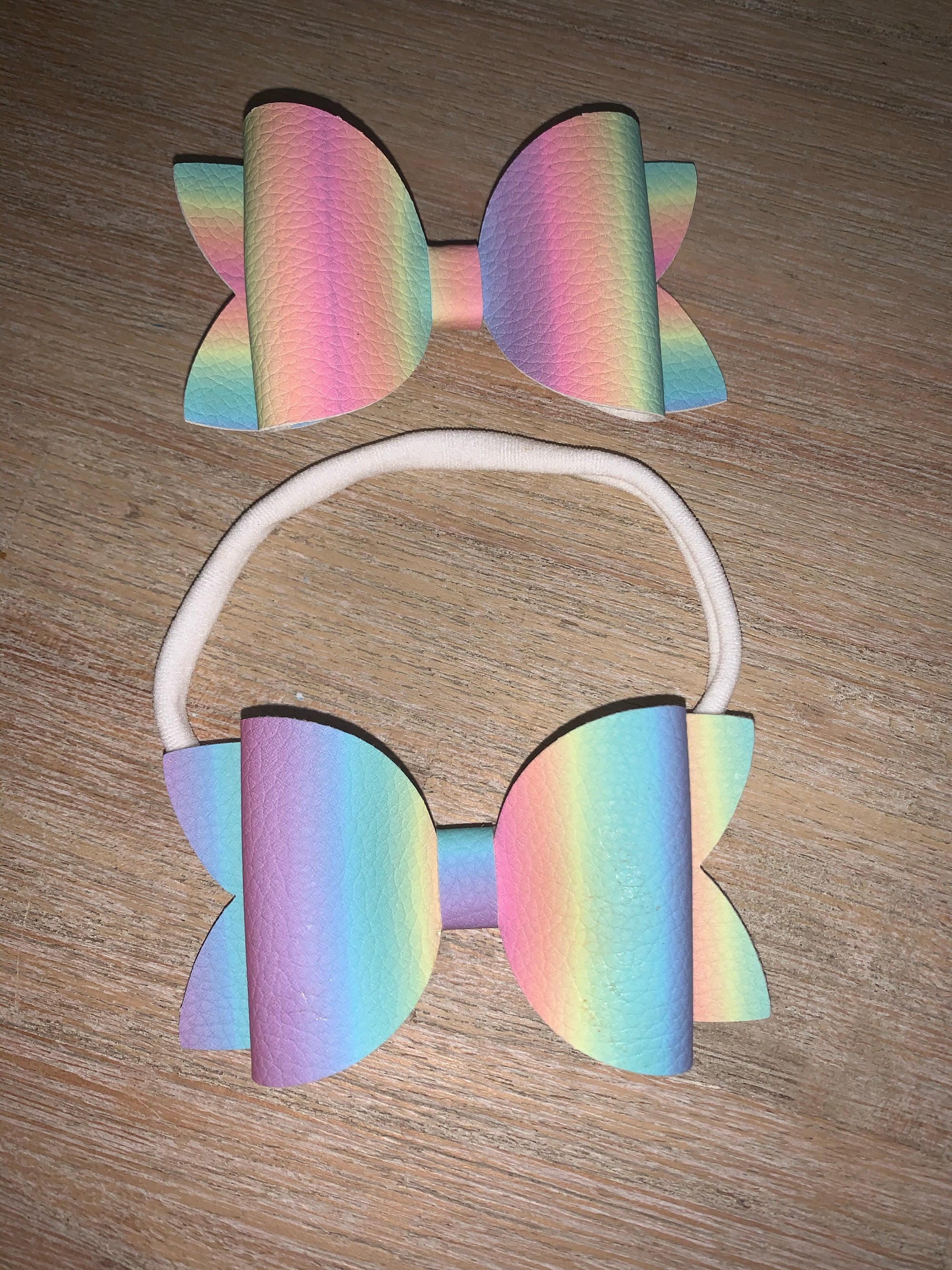 Rainbow Hair Clip or Headband