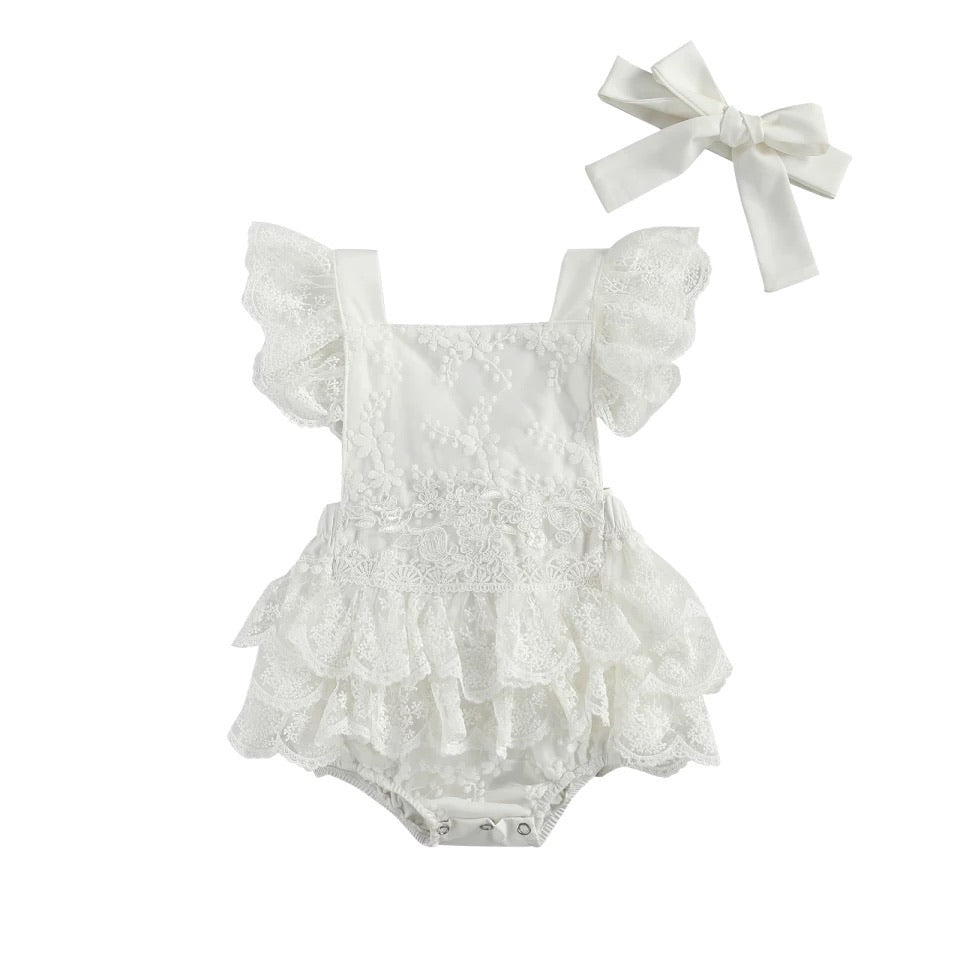 Lacey White Romper