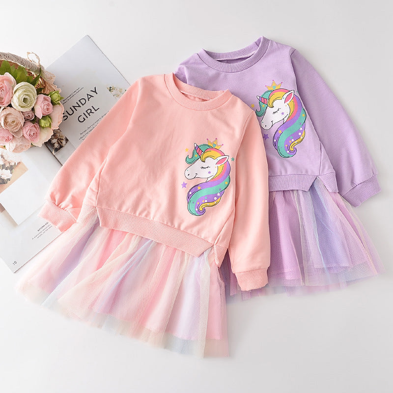 Unicorn Tutu and Long Sleeve Dress