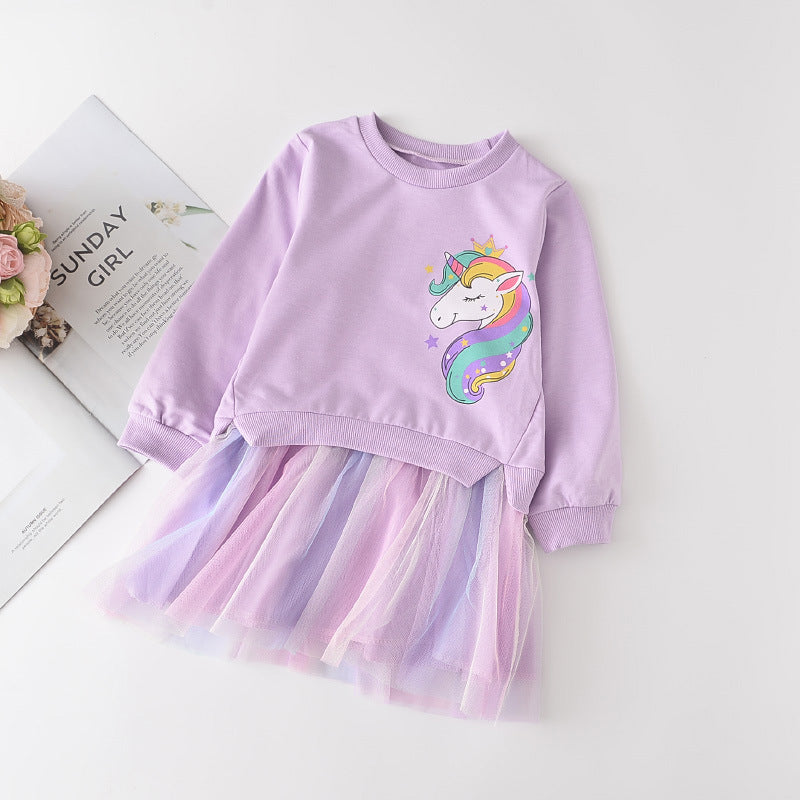 Unicorn Tutu and Long Sleeve Dress