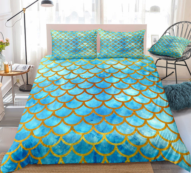 Mermaid and Unicorn Quilt Set Winter Rosie Boutique
