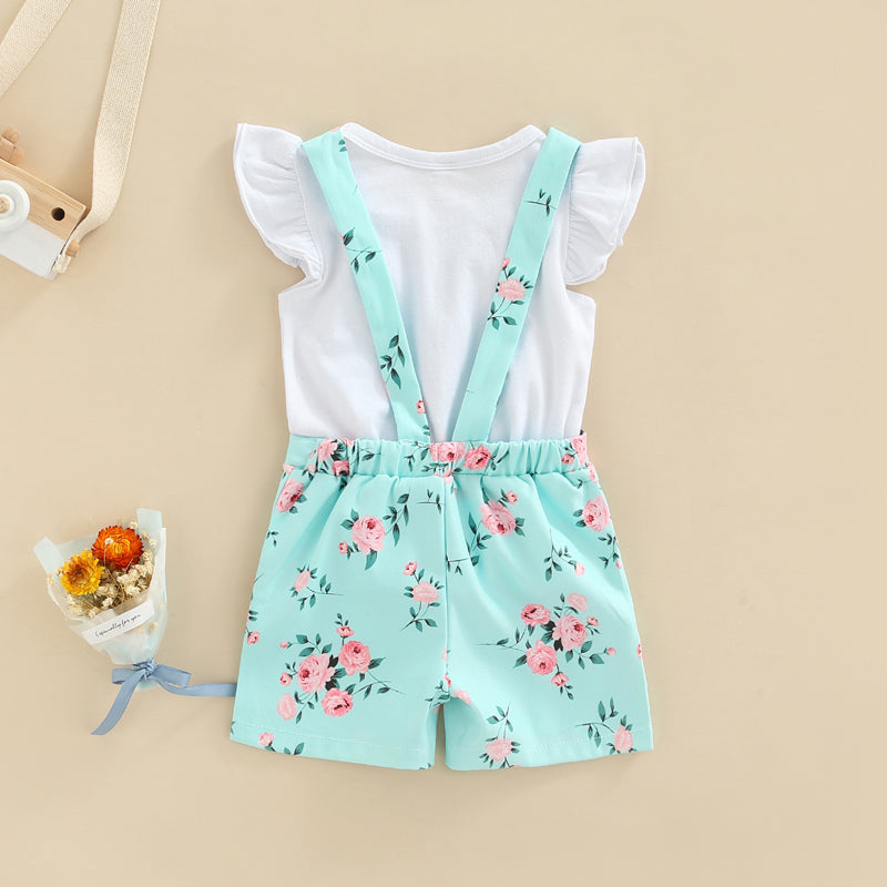 Sally Floral Overalls Set 2 Colours