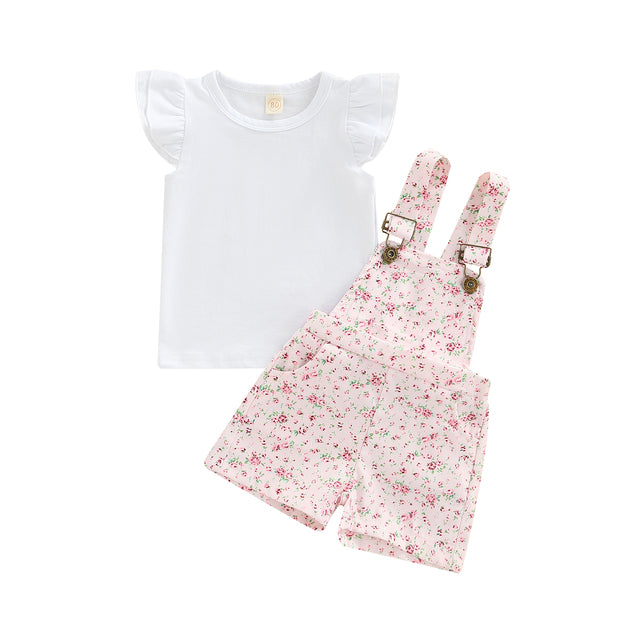 Sally Floral Overalls Set 2 Colours