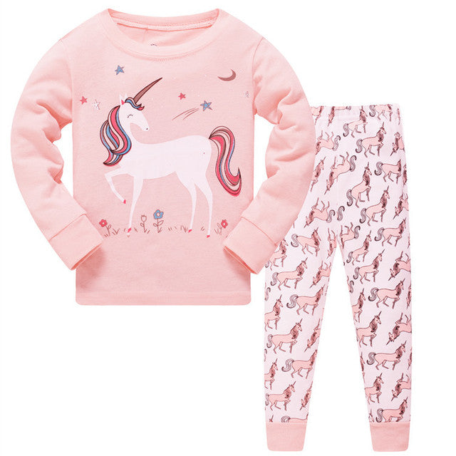 Pink Unicorn Tights Set