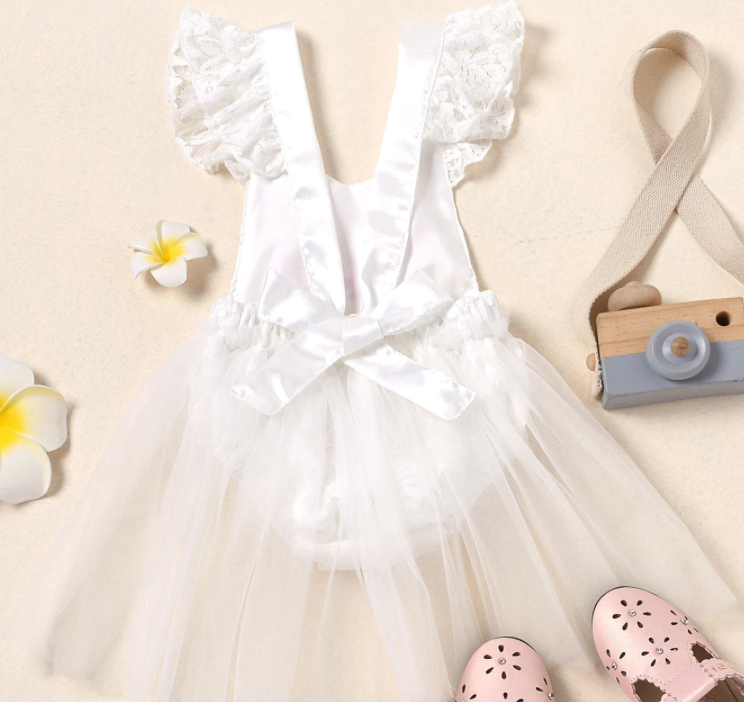 ribbons and lace one birthday romper