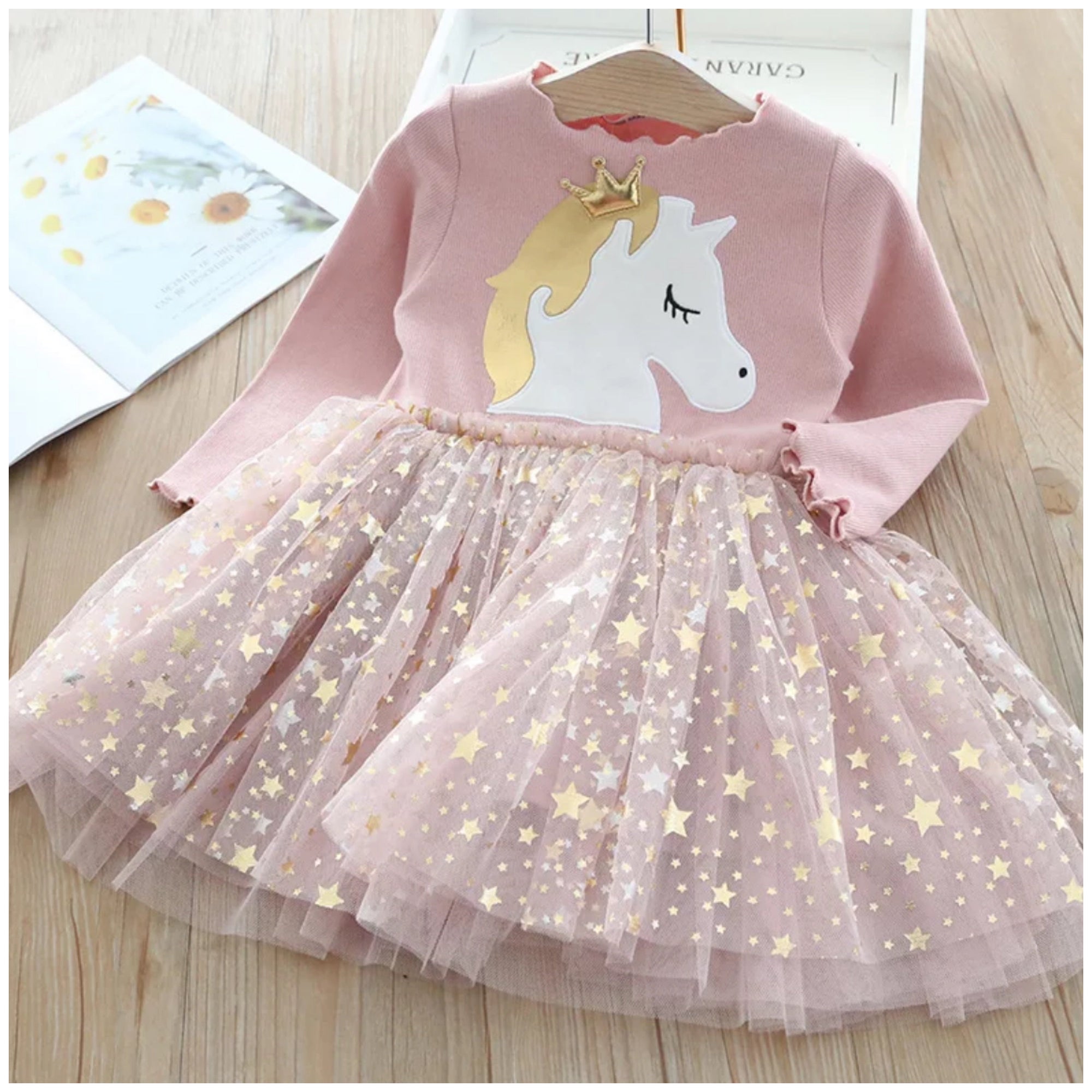 Long Sleeve Unicorn Tutu Dress